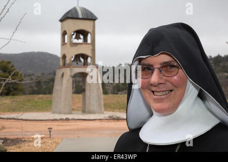 Virginia Dale, Colorado - Mère Maria Michael Newe, OSB, de l'abbesse de l'abbaye de St Walburga. Banque D'Images