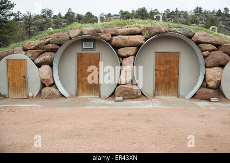 Virginia Dale, Colorado - Caves à l'abbaye de St Walburga, où les moniales dominicaines prient et exécuter un ranch de bétail. Banque D'Images