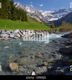 Vallée de printemps de Gavarnie Banque D'Images