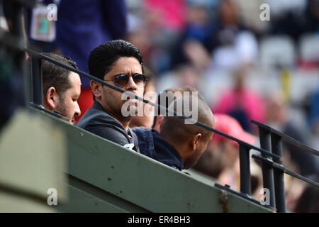 Paris, France. 25 mai, 2015. Nasser AL KHELAIFI - 25.05.2015 - Jour 2 - Roland Garros 2015 .Photo : Dave Winter/Icon Sport © Cal Sport Media/Alamy Live News Banque D'Images