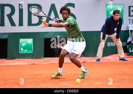 Paris, France. 25 mai, 2015. Gael MONFILS - 25.05.2015 - Jour 2 - Roland Garros 2015 .Photo : Dave Winter/Icon Sport © Cal Sport Media/Alamy Live News Banque D'Images