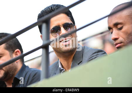 Paris, France. 25 mai, 2015. Nasser AL KHELAIFI - 25.05.2015 - Jour 2 - Roland Garros 2015 .Photo : Dave Winter/Icon Sport © Cal Sport Media/Alamy Live News Banque D'Images