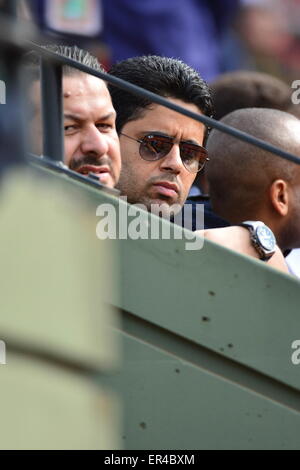 Paris, France. 25 mai, 2015. Nasser AL KHELAIFI - 25.05.2015 - Jour 2 - Roland Garros 2015 .Photo : Dave Winter/Icon Sport © Cal Sport Media/Alamy Live News Banque D'Images