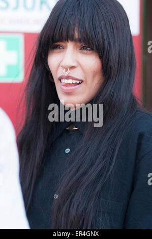 Stockholm, Suède, le 24 mai, 2015. La chanteuse et artiste Loreen à jour de la petite enfance à Grona Lund. © Barbro Bergfeldt/Alamy Live News Banque D'Images