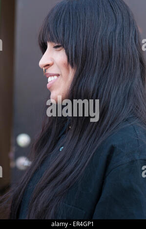 Stockholm, Suède, le 24 mai, 2015. La chanteuse et artiste Loreen à jour de la petite enfance à Grona Lund. © Barbro Bergfeldt/Alamy Live News Banque D'Images