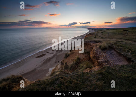 Vue depuis le haut de Hengistbury Head. Banque D'Images