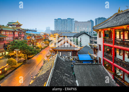 Chengdu, Chine au Qintai Road traditionnel district. Banque D'Images