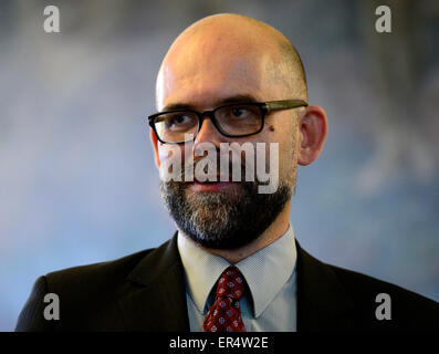 Prague, République tchèque. 27 mai, 2015. Herder-Institut directeur Peter Haslinger assiste à une conférence internationale à l'Académie des Sciences de Prague, en République tchèque, le 27 mai 2015. © Roman Vondrous/CTK Photo/Alamy Live News Banque D'Images