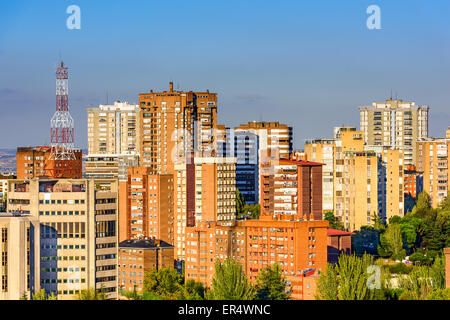 Madrid, Espagne Les immeubles de grande hauteur dans le quartier de Chamartin. Banque D'Images