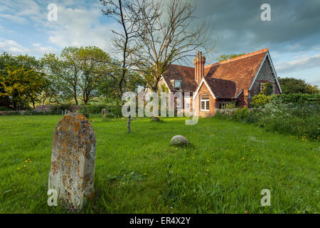 Soirée de printemps en Piddinghoe Village de East Sussex, Angleterre. Banque D'Images