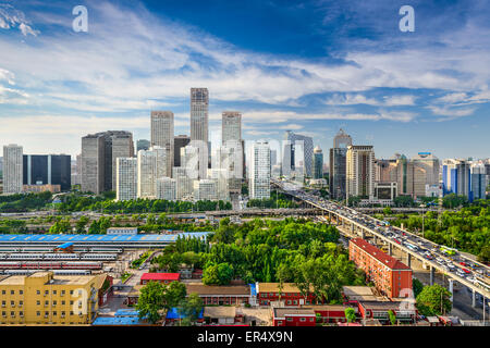 Beijing, Chine CBD d'horizon. Banque D'Images