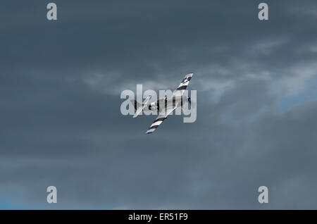 Mustang P51-D ''Jacques Jumpin' à la Shuttleworth Collection VE Day Airshow", ancien directeur de l'aérodrome, 3 mai 2015 Banque D'Images