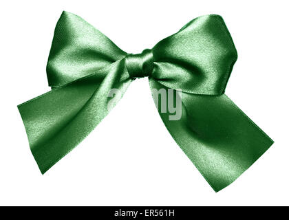 Arc vert isolé soie fabriqués à partir de Banque D'Images