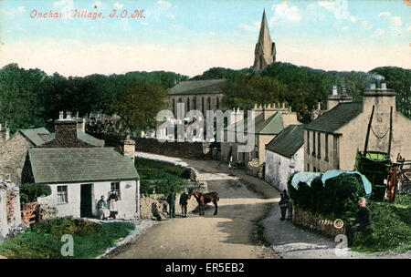 Le village, Onchan, Île de Man Banque D'Images