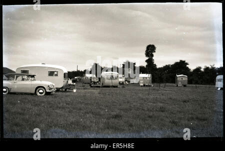 Halcyon Caravan Park, Hullbridge, Essex Banque D'Images