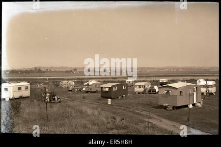 Halcyon Caravan Park, Hullbridge, Essex Banque D'Images