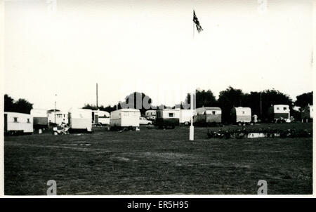 Halcyon Caravan Park, Hullbridge, Essex Banque D'Images