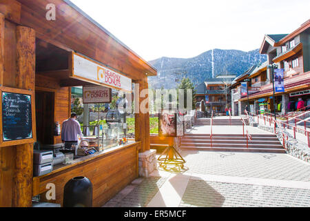 Stand de beignets, Heavenly ski area, South Lake Tahoe, California, USA Banque D'Images