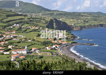 Praia do Almoxarife, île de Faial, Açores, Portugal Banque D'Images