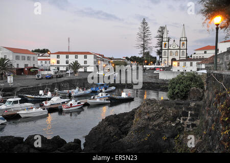 Église de Santa Maria, Madalena, île de Pico, Açores, Portugal Banque D'Images