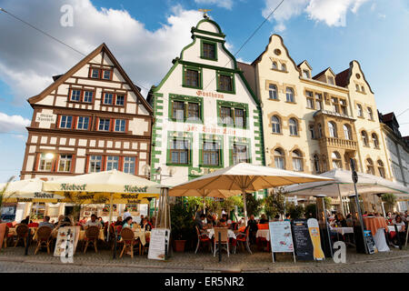 Place de la cathédrale, Domplatz, Erfurt, Thuringe, Allemagne Banque D'Images