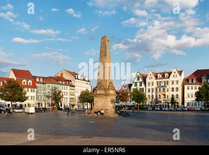 Place de la cathédrale, Domplatz, Erfurt, Thuringe, Allemagne Banque D'Images
