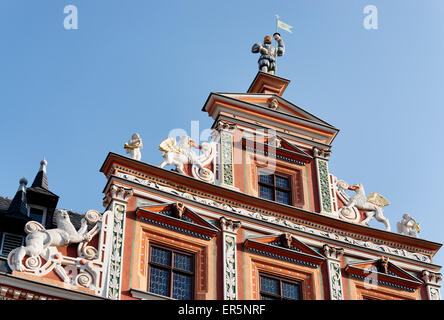 Haus zum Breiten Herd, marché aux poissons, Erfurt, Thuringe, Allemagne Banque D'Images