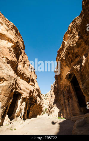 Siq el barid, Little Petra, Wadi Musa, Jordanie, Moyen-Orient Banque D'Images