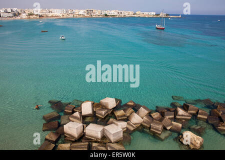 Otranto, Mer Adriatique, province de Lecce, Pouilles, Salento, Italie, péninsule de l'Europe Banque D'Images