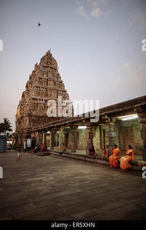 Porte de Temple Chennakeshava, Belur, Karnataka, Inde Banque D'Images
