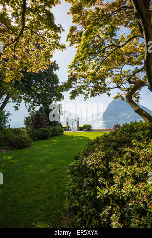 Parco Civico, Lugano, Lac de Lugano, Canton du Tessin, Suisse Banque D'Images