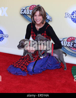 La cause pour des pattes de renard : Un chien All-Star tenue à spectaculaire Barker Hangar à l'aéroport de Santa Monica - Arrivées comprend : Wendie Malick Où : Los Angeles, California, United States Quand : 22 novembre 2014 Crédit : Adriana Barraza M./WENN.com Banque D'Images