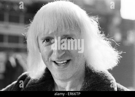 "Une journée dans la vie de Jimmy Saville' par Mike Hellicar. 7 octobre 1971. Banque D'Images