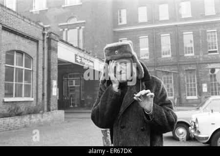 Une journée dans la vie de Jimmy Saville', lui et sa caravane. 7 octobre 1971. Banque D'Images