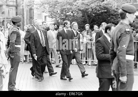 C'est un événement de bienfaisance de coup de grâce royale, tenue à Alton Towers dans le Staffordshire, 15 juin 1987. Prince Edward. Banque D'Images