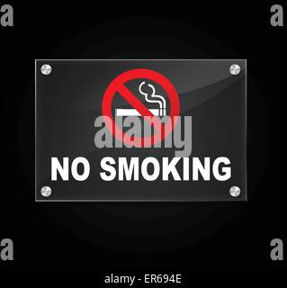 Vector illustration of transparent no smoking sign on white background Illustration de Vecteur