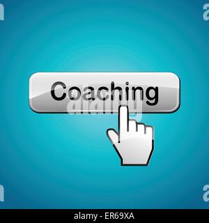 Vector illustration of coaching concept abstrait bouton web Illustration de Vecteur