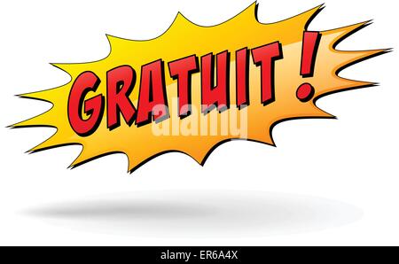 Traduction française de l'icône de l'étoile jaune Illustration de Vecteur