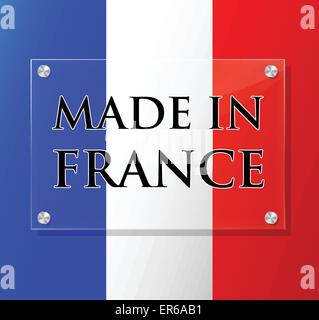 Vector illustration of transparent fabriqué en France sign Illustration de Vecteur