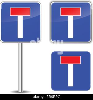 Vector illustration d'aucune sortie road sign on white background Illustration de Vecteur