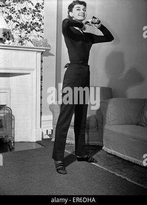 Audrey Hepburn, actrice, mai 1953. Banque D'Images