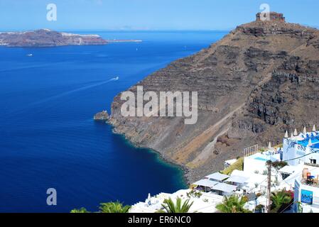 Paysage spectaculaire sur l'île grecque de Santorini Banque D'Images