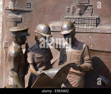 United States Navy Memorial plaques en bronze, Washington, DC Banque D'Images