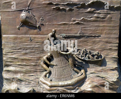 United States Navy Memorial plaques en bronze, Washington, DC Banque D'Images