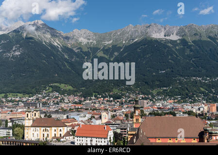 Innsbruck Bergisel de Elevated view Banque D'Images