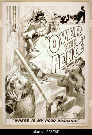 Sur la clôture par Owen Davis Banque D'Images