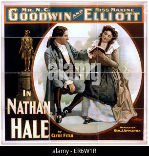 M. NC Goodwin et Mlle Maxine Elliott dans Nathan Hale par Cly Banque D'Images