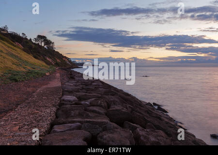 Seascape cliché pris sur la plage au crépuscule, Mornington Peninsula, Victoria, Australie Banque D'Images