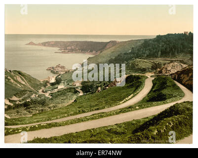 Jersey, Bouley Bay, Îles Anglo-Normandes, Angleterre Banque D'Images