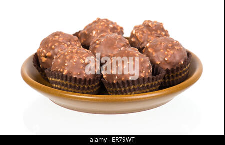 Tartelette au chocolat blanc en forme de Banque D'Images